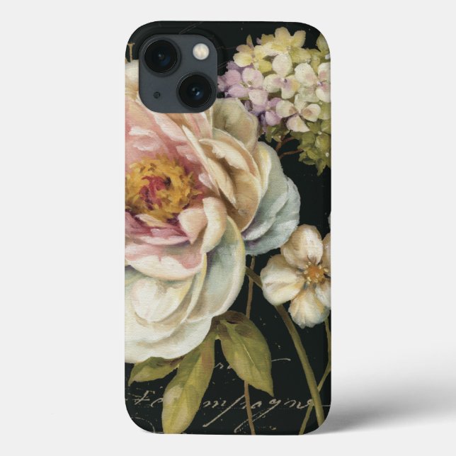 Coques Case-Mate iPhone Fleurs sur le noir (Verso)