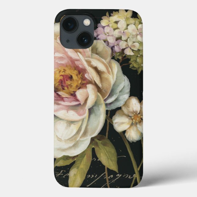 Coques Case-Mate iPhone Fleurs sur le noir (Verso)