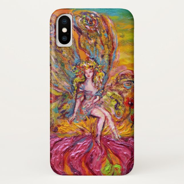 Coques Case-Mate iPhone FLEURS SUR L'Imaginaire ROSE IRIS (Dos)