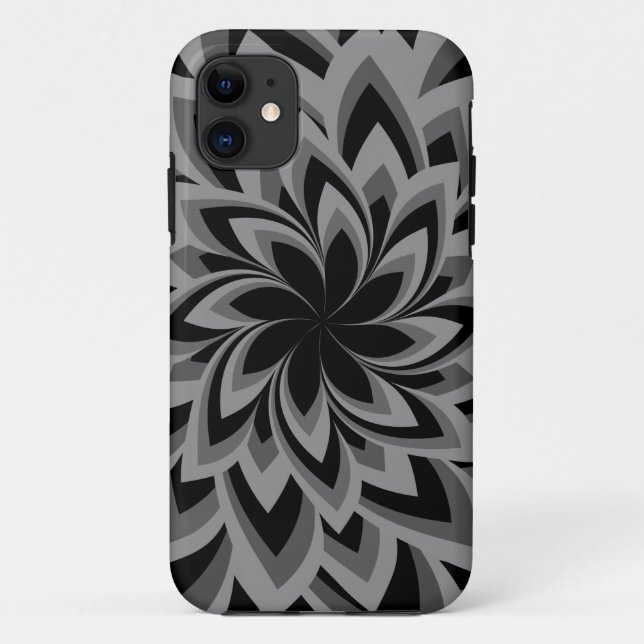 COQUES Case-Mate iPhone FLEURS TOURBILLON NOIR ET BLANC   (Dos)