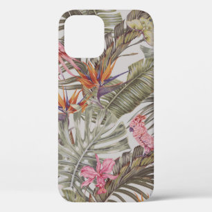 Case-Mate iPhone Case Fleurs tropicales, feuilles de palmiers, oiseau de