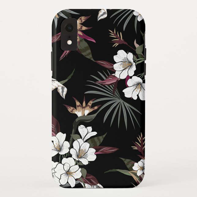 Coques Case-Mate iPhone Fleurs tropicales luxuriantes (Style: Case-Mate Tough Apple iPhone XR Case!)