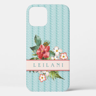 Etui iPhone Case-Mate Fleurs tropicales   Ocean Wave Aqua/Coral Custom