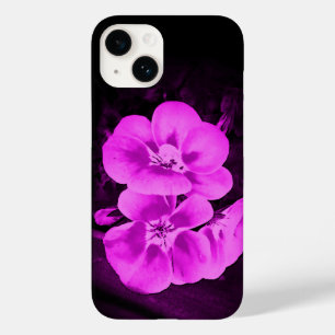 Coque Pour iPhone 14 Fleurs tropicales rose vif