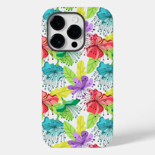 Coque Pour iPhone 14 Pro Fleurs tropicales sans couture motif