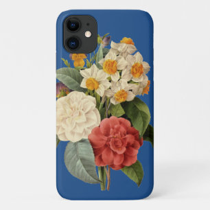 Coque iPhone 11 Fleurs vintages, Camellias et Narcisse, Redoute