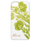 Fleurs Vintages en vert et jaune