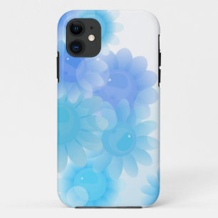 Coques Pour iPhone Fleurs vintages romantiques bleues