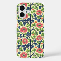 Fleurs vintages roses et florales Feuillage vert