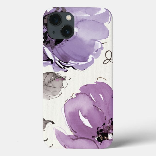 Coques Case-Mate iPhone Fleurs violettes (Verso)