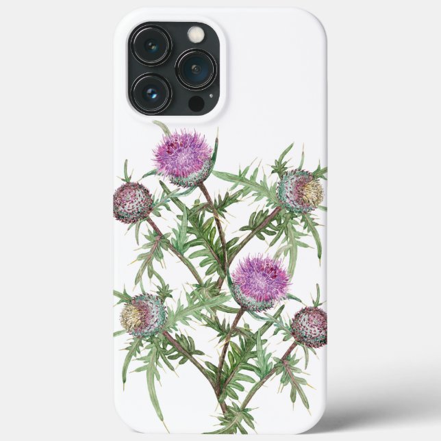 Coques Case-Mate iPhone Fleurs violettes de chardon (Verso)