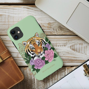 Case-Mate iPhone Case Fleurs violettes roses au henné de tigre