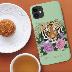 Case-Mate iPhone Case Fleurs violettes roses au henné de tigre