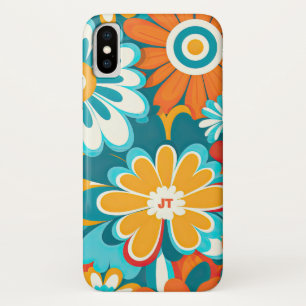 Case-Mate iPhone Case Fleurs vives et colorées Rétro des années 70 
