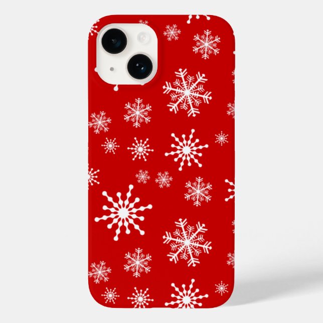 Coques Case-Mate iPhone Flocons de neige blancs (Verso)
