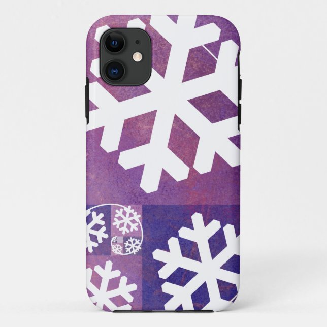 Coques Case-Mate iPhone Flocons de neige d'or de rapport (Dos)