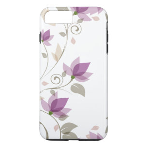 Coque iPhone 7 Plus Floral Abstrait à la mode violet
