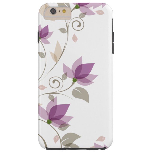 Coques Case-Mate iPhone Floral Abstrait à la mode violet (Dos)