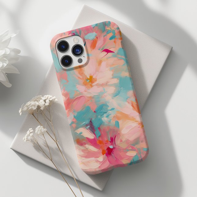 Coques Case-Mate iPhone Floral Abstrait Vibrant Artistique (Créateur téléchargé)