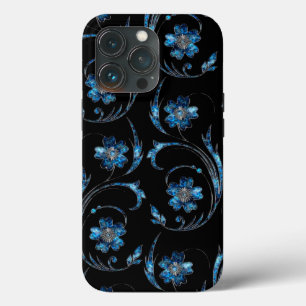 Case-Mate iPhone Case Floral bleu Shimmer 2