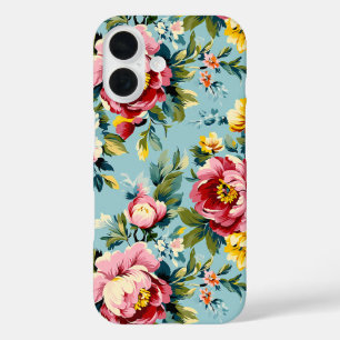 Coque Pour iPhone 16 Floral brillant