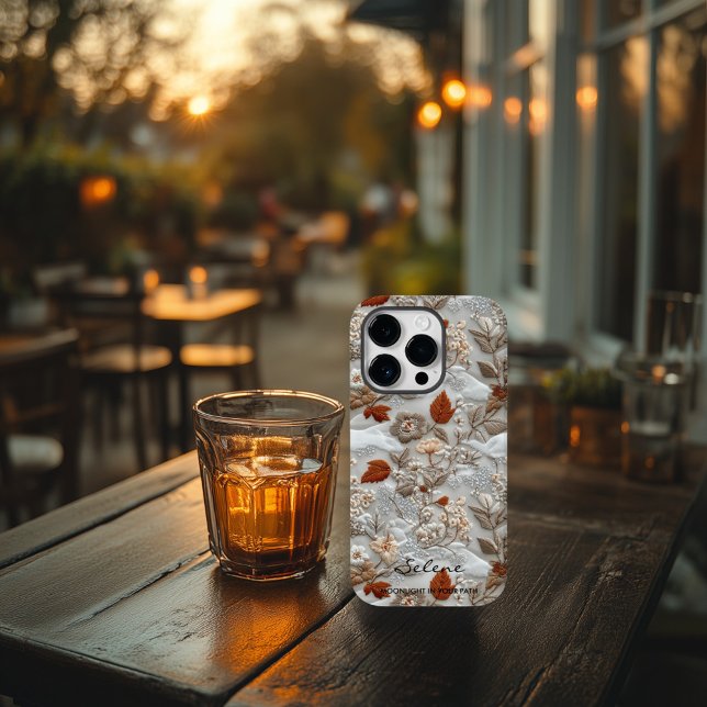 Coques Case-Mate iPhone Floral brodé à l'automne avec devis (Créateur téléchargé)