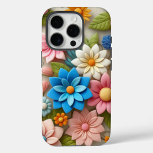Coques iPhone 16 Pro Floral coloré Pastel
