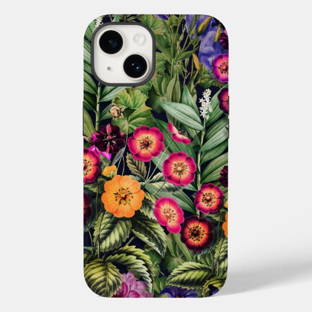 Coques Case-Mate iPhone Floral de prairie rose (Verso)