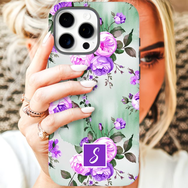 Coques Case-Mate iPhone Floral de violet et de lavande (Créateur téléchargé)