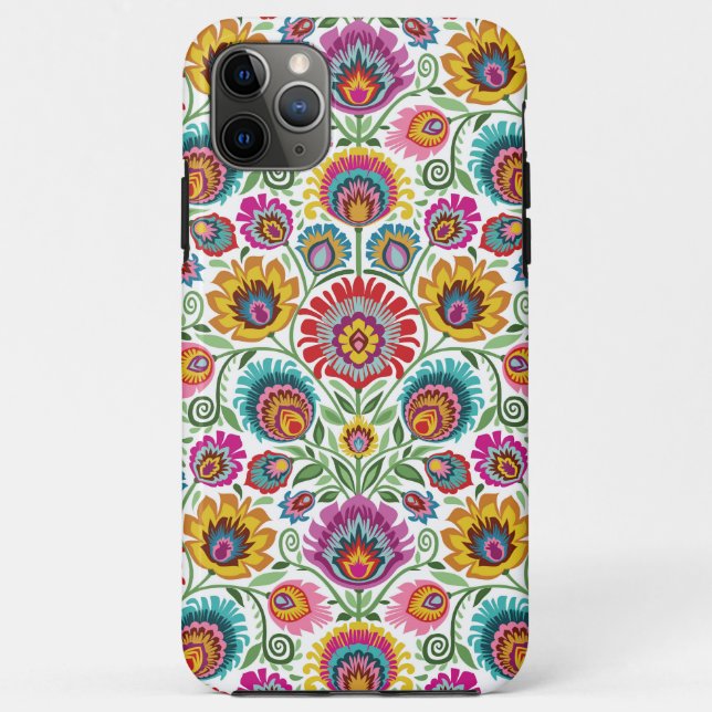 Coques Case-Mate iPhone Floral de Wycinanki en blanc (Dos)
