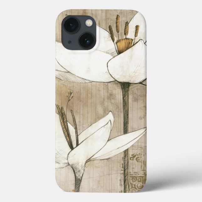Coques Case-Mate iPhone Floral dessiné par le crayon (Verso)