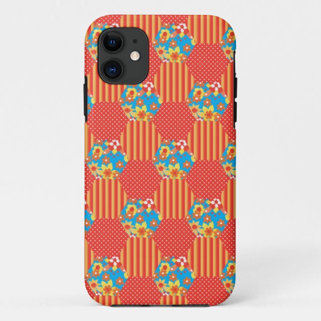 Coques Case-Mate iPhone Floral Ditsy, Rayures, Patchwork Pois (Dos)