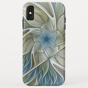 Case-Mate iPhone Case Floral Dream Motif Abstrait Blue Khaki Fractal