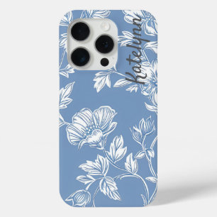 Coque iPhone 15 Pro Floral élégant avec nom