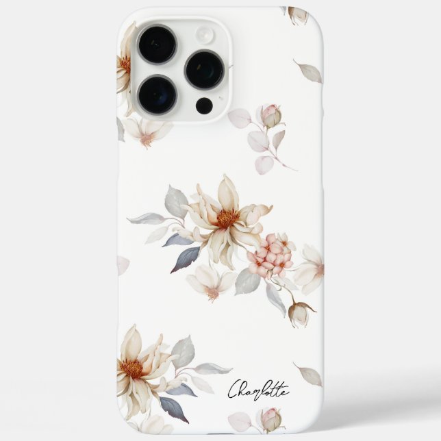 Coques Case-Mate iPhone Floral élégant et intemporel (Verso)