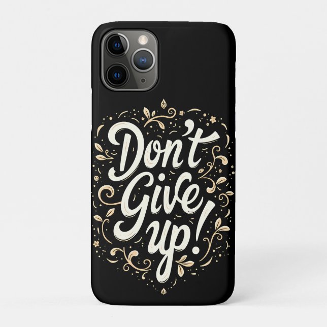 Coques Case-Mate iPhone Floral élégant "N'abandonnez pas !" Motivation (Dos)