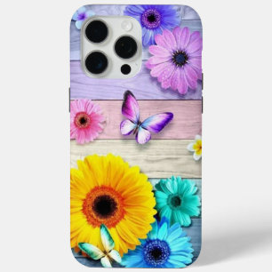 Coque iPhone 15 Pro Max Floral et papillon