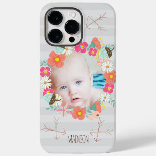 Coque Pour Pour iPhone 14 Pro Max Floral Garland Acorns Flèches Nouveau bébé photo