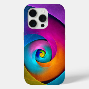 Coque iPhone 15 Pro Floral moderne Art Abstrait rose Bleu Motif #17