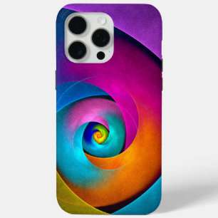Coque iPhone 15 Pro Max Floral moderne Art Abstrait rose Bleu Motif #17