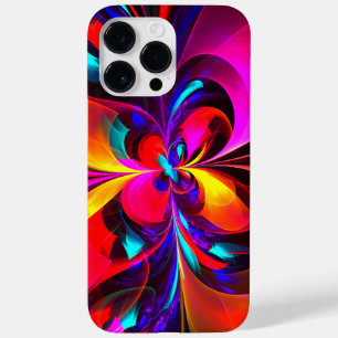 Coque Pour Pour iPhone 14 Pro Max Floral moderne Art Abstrait Rouge Bleu Motif #07