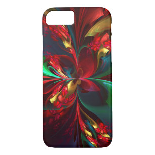 Case-Mate iPhone Case Floral moderne Art Abstrait Rouge Vert Motif #11