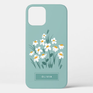 Case-Mate iPhone Case Floral moderne marguerite bleu girly élégant éléga