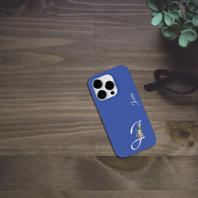 Coques Case-Mate iPhone Floral Monogramme J Retraite (Créateur téléchargé)