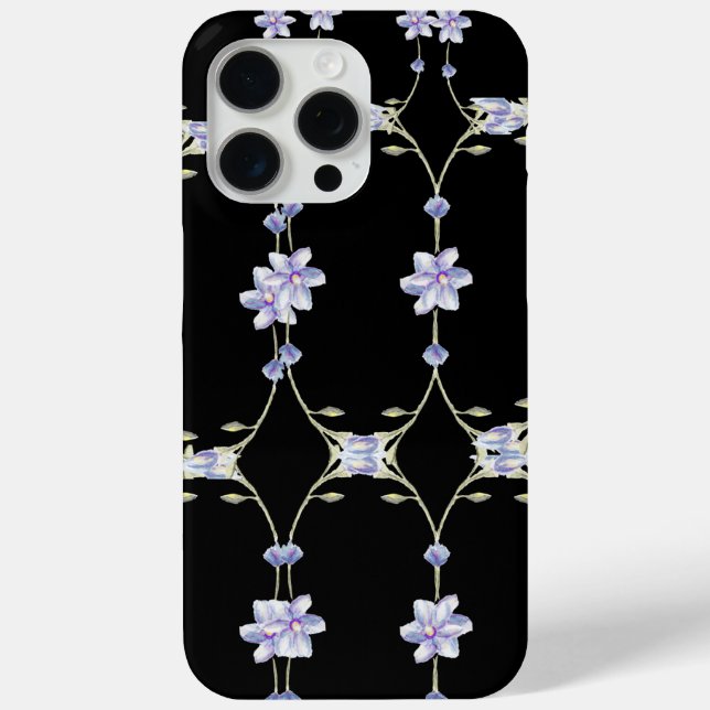 Coques Case-Mate iPhone Floral noir (Verso)