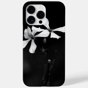 Coque Pour Pour iPhone 14 Pro Max floral noir et blanc minimal