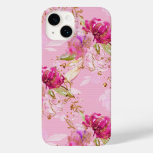 Coque Pour iPhone 14 Floral rose
