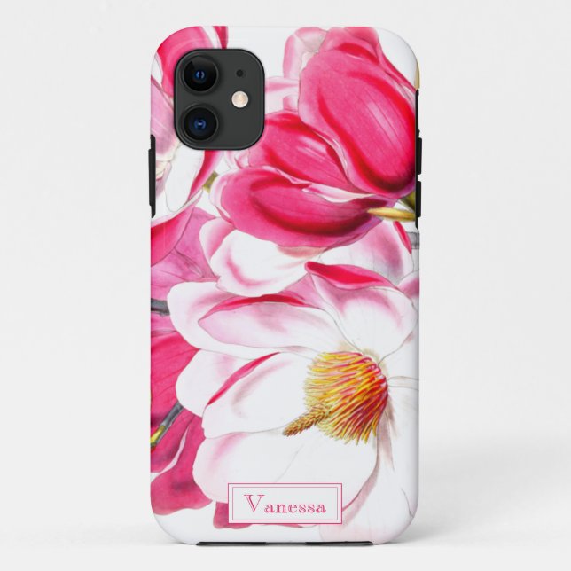 Coques Case-Mate iPhone Floral rose botanique élégant cadeau chic personna (Dos)