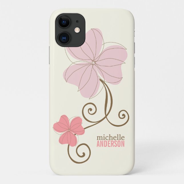 Coques Case-Mate iPhone Floral rose chic (Dos)