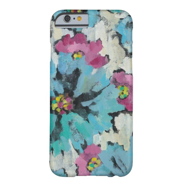 Coques Case-Mate iPhone Floral rose et bleu graphique (Dos)